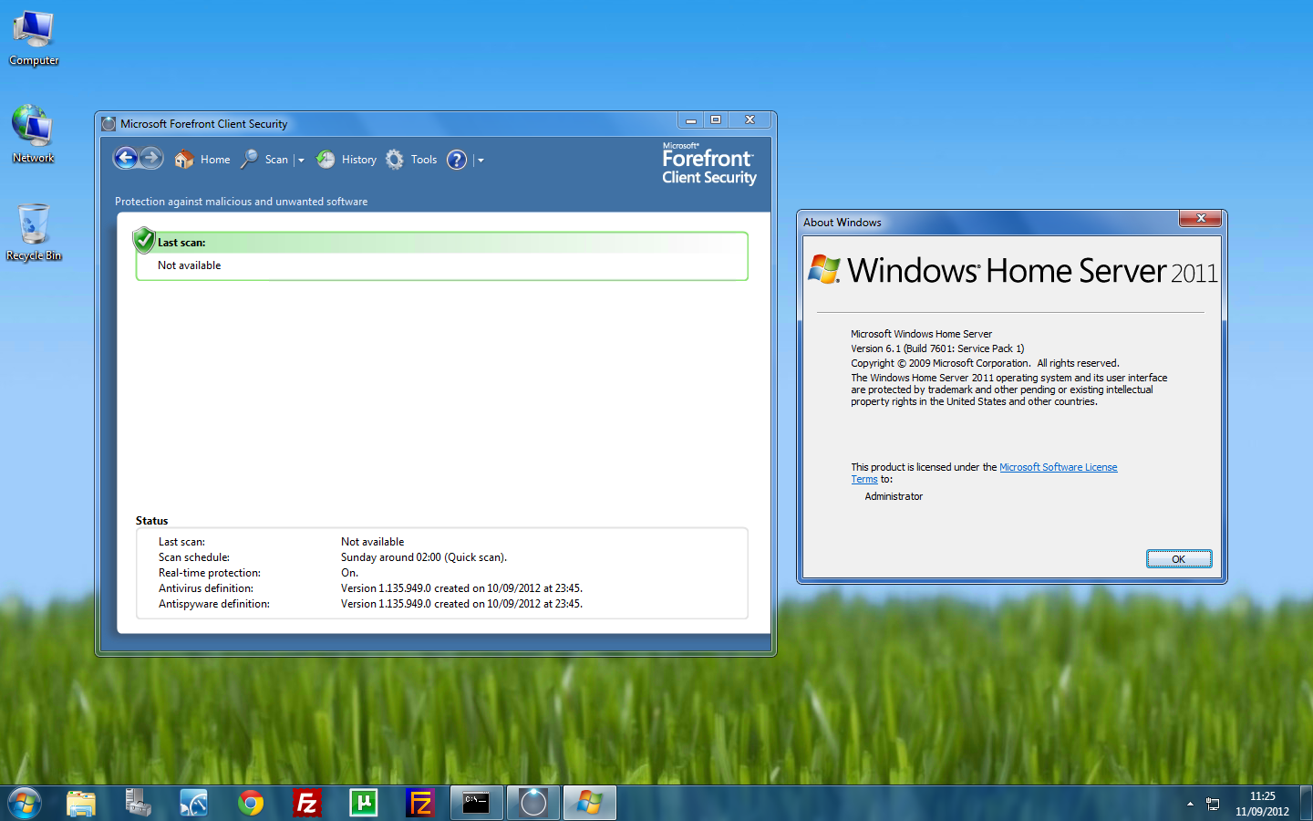 Forefront Security on Windows Home Server 2011