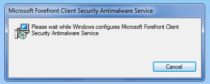 Forefront Security on Windows Server Install