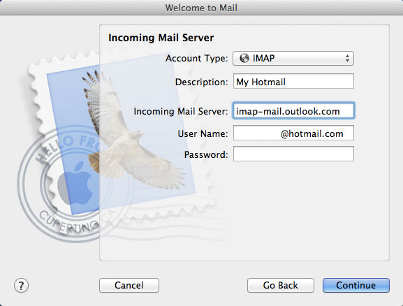 Hotmail / Outlook IMAP setup on OSX