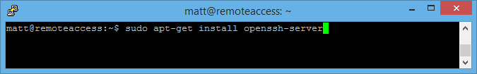 If you have not done so already install the OpenSSH server
