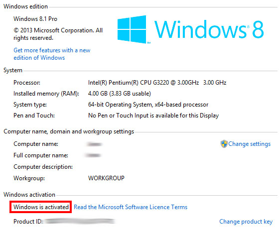 Windows 8.1 Product Key Activate